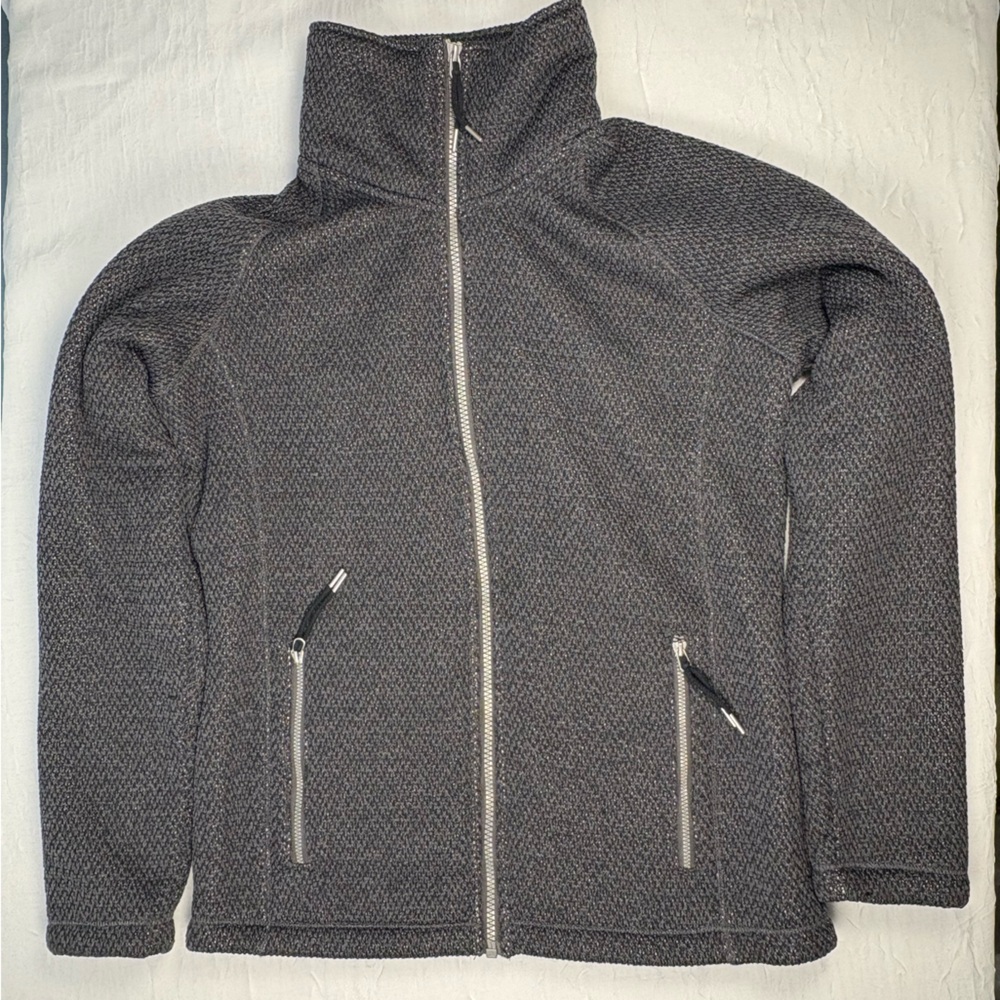 Craghopper Womens Woven Full Zip Dark Gray Jacket Fleece Lining US S/6 UK 10